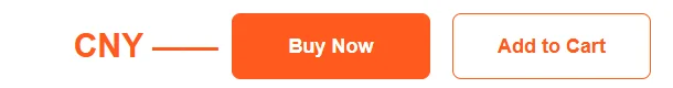 Order total area showing a currency code followed by two dashes in place of an amount, beside buy now and add to cart buttons.